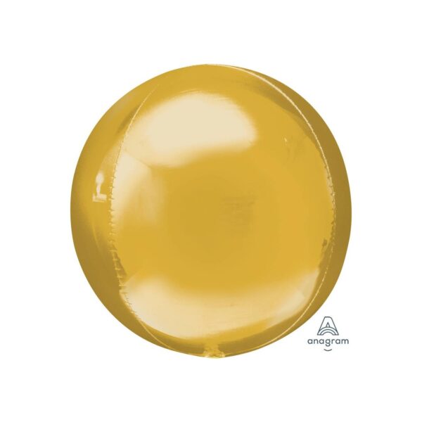 Globo Metálico Esfera Dorado 17"