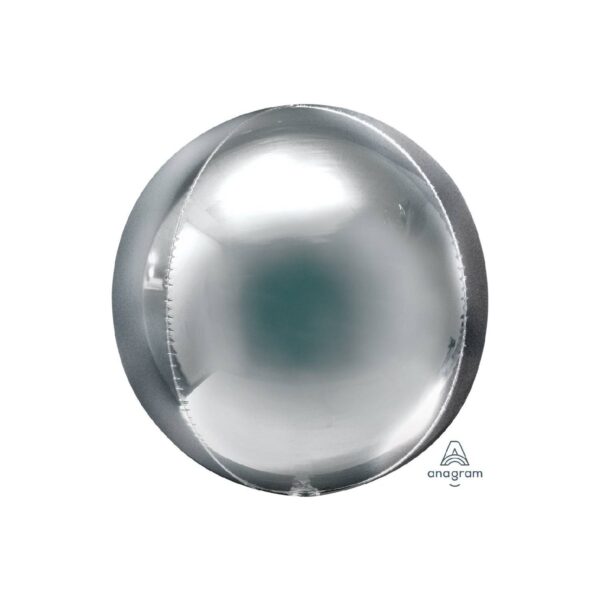 Globo Metálico Esfera Plata 17"