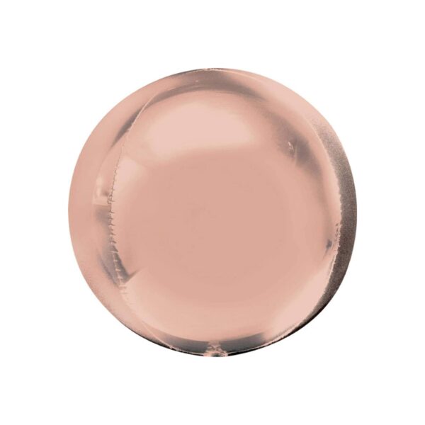 Globo Metálico Esfera Oro Rosa 17"