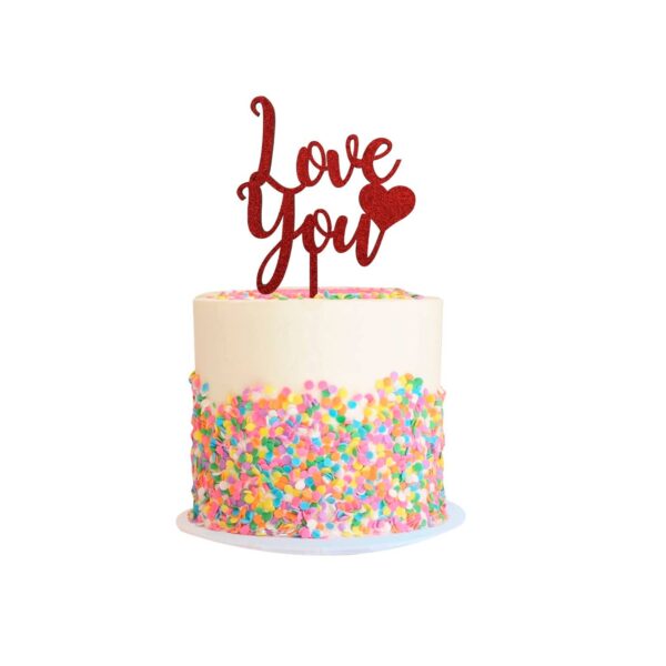 Cake Topper LOVE YOU