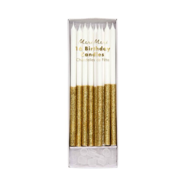 Velas Glitter Doradas