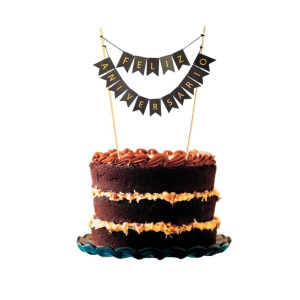 Cake Topper Feliz Aniversario