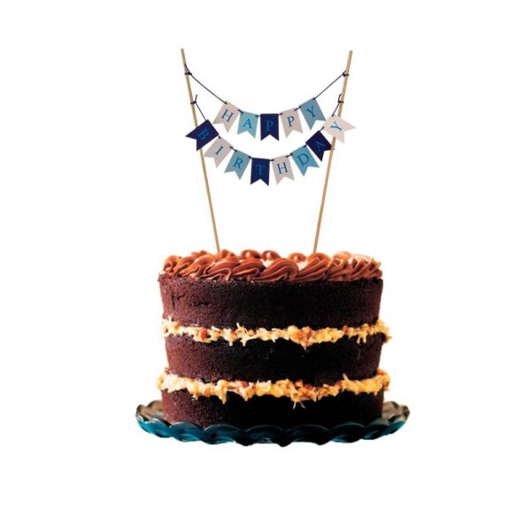 Cake Topper Happy Birthday Azul