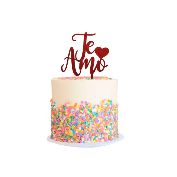 Cake Topper TE AMO