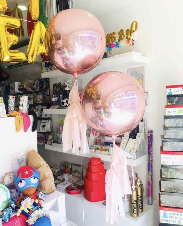 Globo Metálico Esfera Oro Rosa 17" - Imagen 3