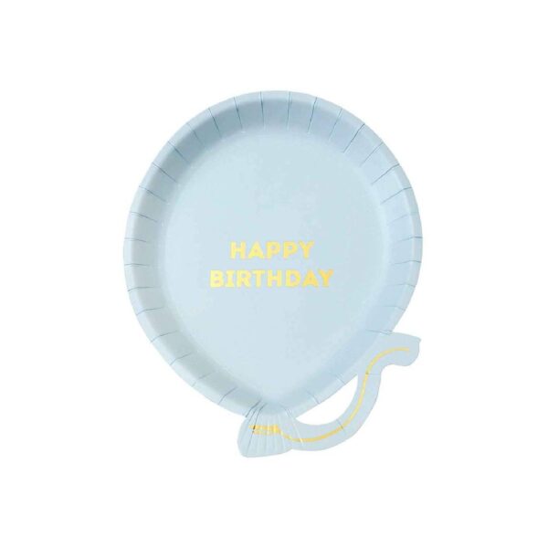 Plato Globo Azul Pastel