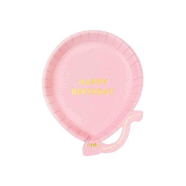 Plato Globo Rosa Pastel