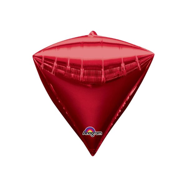 Globo Metálico Diamante Rojo