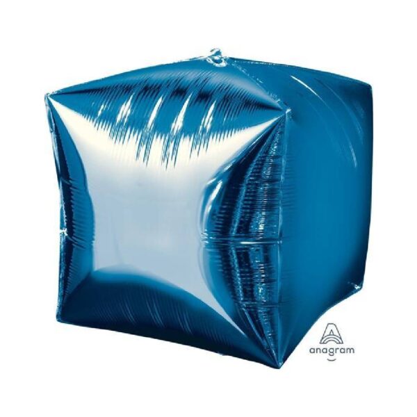 Globo Metálico Cubo Azul Rey 17"