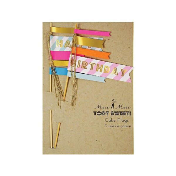 Cake Topper Happy Birthday Banderas