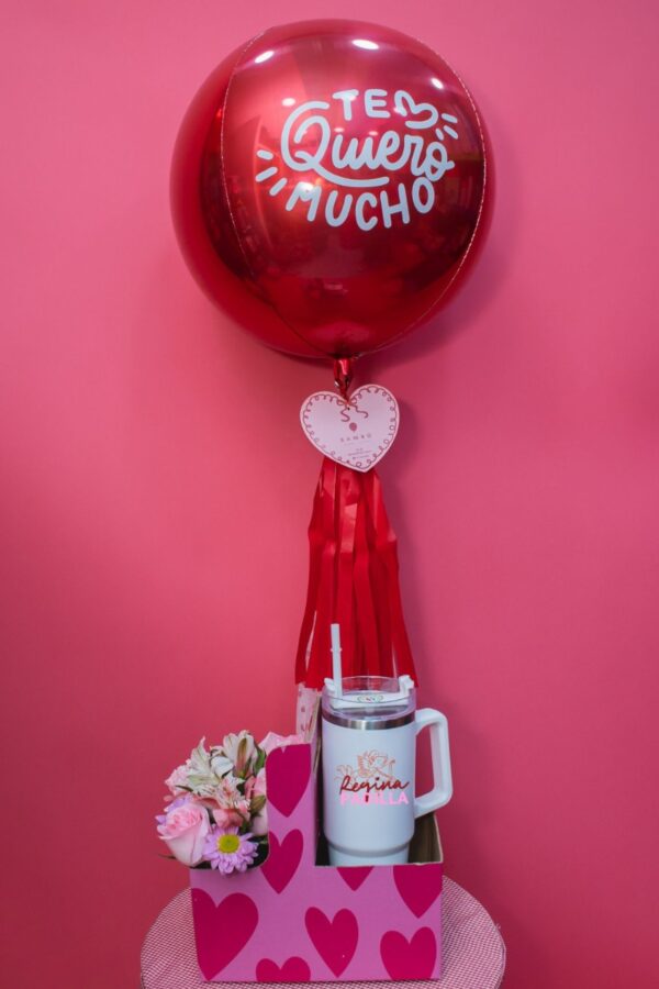 Cajita Floral + Globo