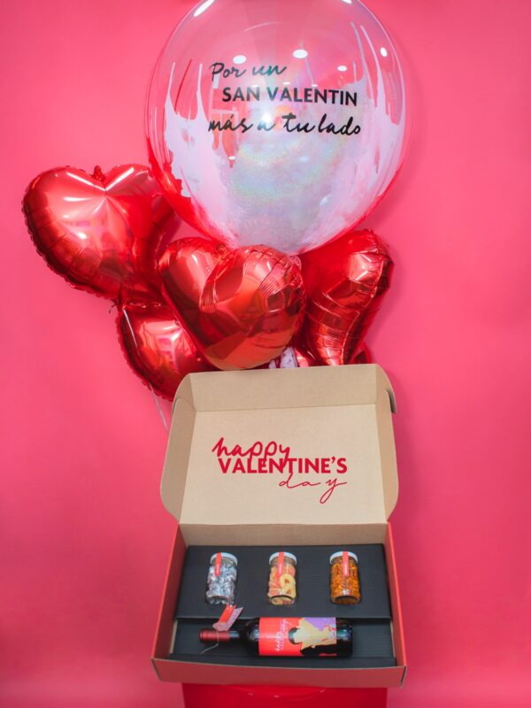 Burbuja + Corazones + Caja Personalizada